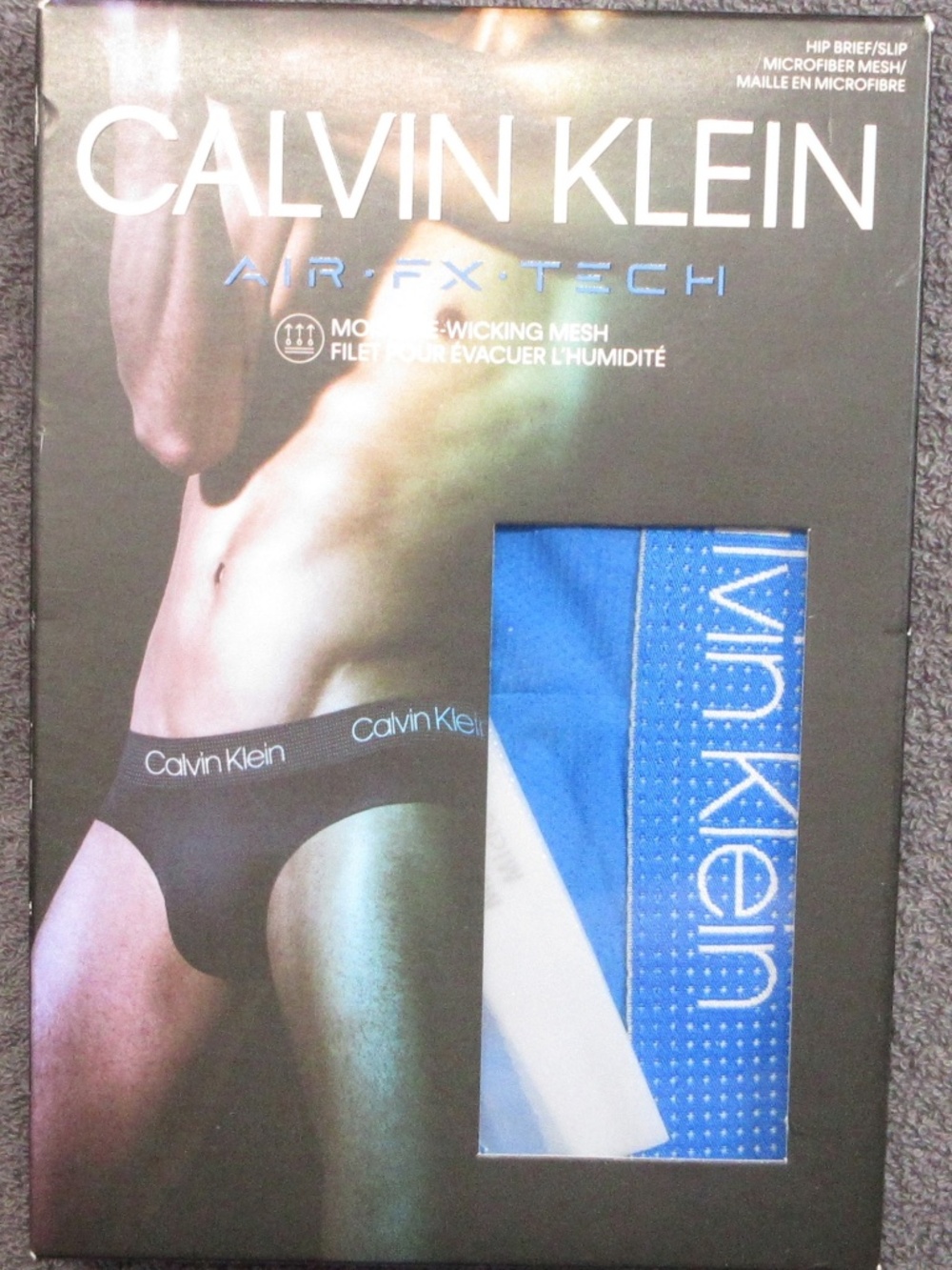 Calvin Klein Air FX Tech men's hip brief - perforated mesh fabric